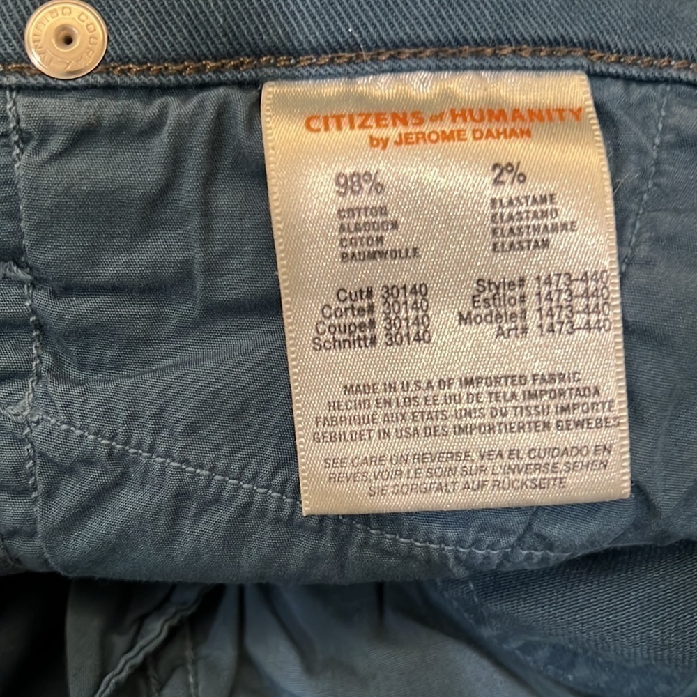 Citizens of Humanity Teal Blue Skinny Jeans 26 - Picture 6 of 12